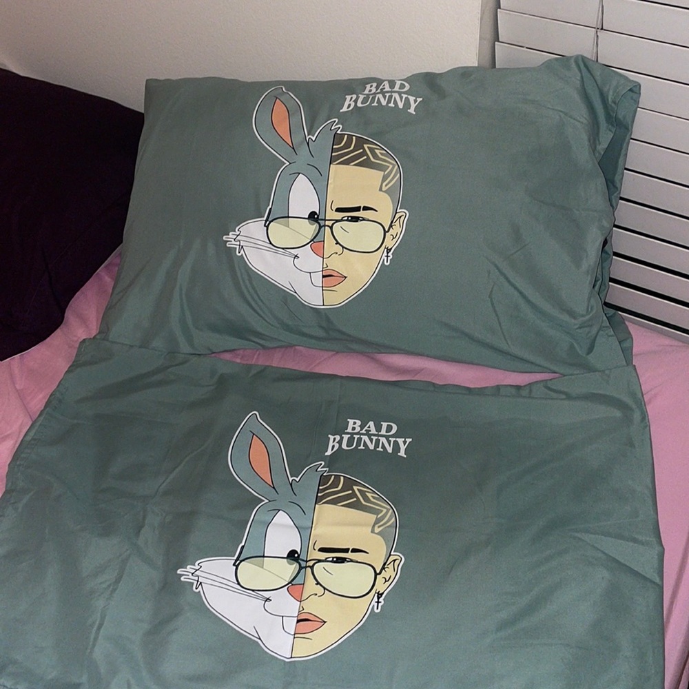 One Bad bunny Queen size pillow case